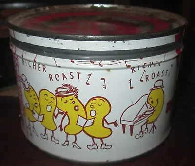 Vintage Lady Anne Mixed Nut Tin Can Dancing Nuts With Lid • $9.95