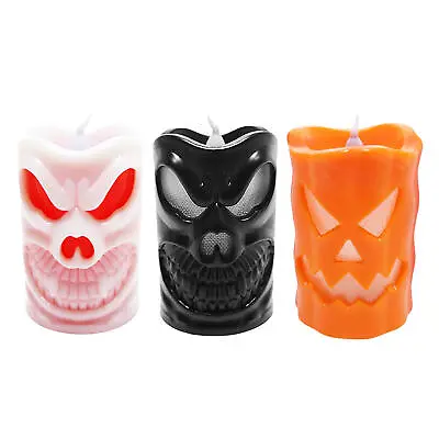 Halloween LED Flameless Candle Battery Operated Flickering Light Halloween Decor • $9.49