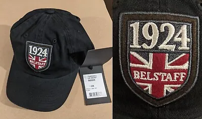 BELSTAFF 1924 Union Jack Patch Shield Logo Baseball Cap (BLACK)(ONE SIZE) RRP£40 • £31.99