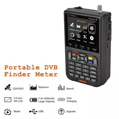 H.264  (8 Bit) DVB-S/S2/S2X GTMEDIA V8 Finder 2 Satellite Signal Finder Meter • $103.16