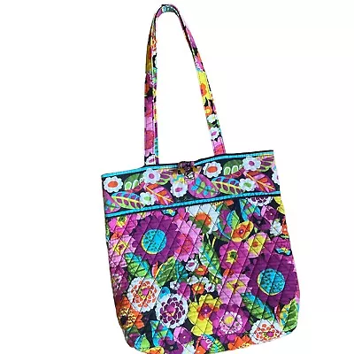 VERA BRADLEY VA VA BLOOM Tote Quilted Floral Multicolor Travel Shoulder Bag • $24.49