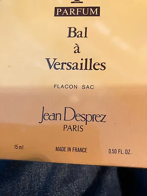 Vintage Jean Desprez Bal A Versailles 15ml .5O Oz Perfume Parfum Flacon Sac • $275