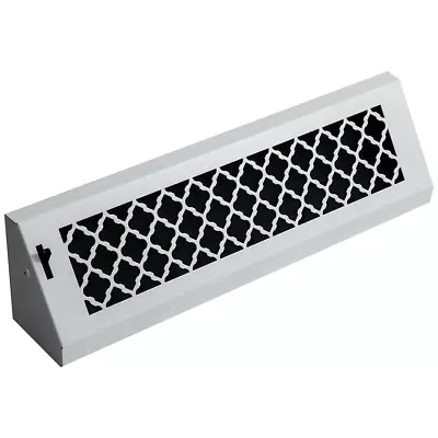 Steel Baseboard Vent With Damper Decorative Tuscan 18 In. White Powder Coated • $86.40