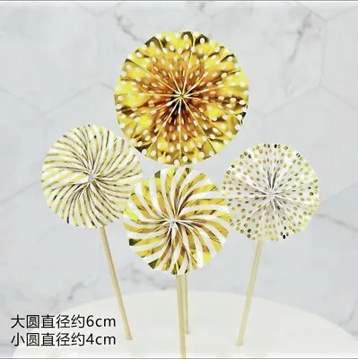 Cake Toppers Decoration Flower Heart Daisy Assortment Of 5pc In Packet AU STOCK • $2.69
