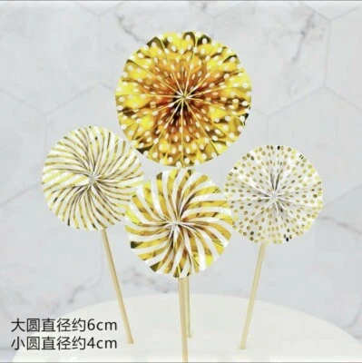 Cake Toppers Decoration Flower Heart Daisy Assortment Of 5pc In Packet AU STOCK • $2.69