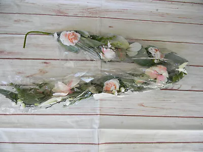 NEW 75  Rose And Magnolia Garland By Valerie PARR HILL PINK FLORAL • $49.99