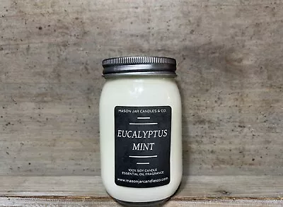 Eucalyptus Mint Candle | Essential Oil Candle | Soy Wax Candle | Free Shipping • $16.39