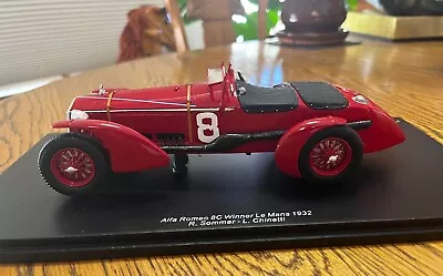 Spark 1932 Alfa Romeo 8C LeMans Winner #8 Sommer Chinetti 1/18 • $189