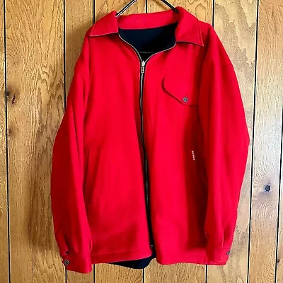 Vintage Marlboro Unlimited Large Reversible Jacket Red/Black Wool-Nylon Blend • $25