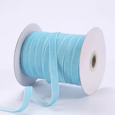 50 Yards/Roll Velvet Ribbon Single Sided Spool For Gift Wrapping Bow Making 10mm • $15.59