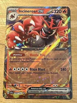 Incineroar Ex - 034/162 - Ultra Rare - Temporal Forces - NM/M - Pokemon Card • $3.95