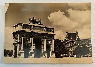 Vintage Real Photo Postcard Paris France Arc De Triomphe Du Carrousel RPPC • $3