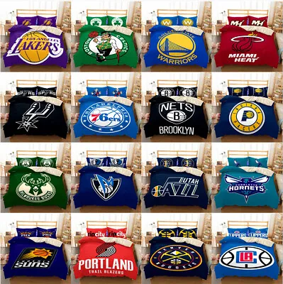 $39.99 • Buy Basketball Team Digital Printing Quilt Duvet Cover Set Doona Bedding Pillowcase