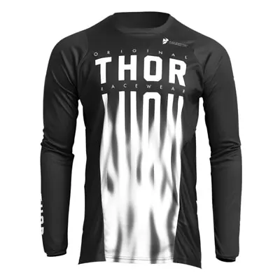 Thor Pulse Vapor Black And White MX Off-Road Jersey Men's Sizes SM - 3XL • $31.99