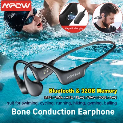 Mpow Bone Conduction Headphones Wireless Bluetooth Swimming Sports Earphone 32G • $50.99