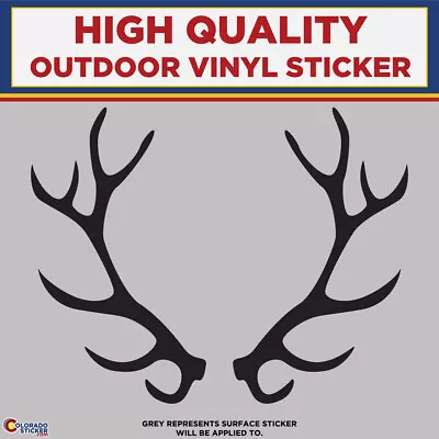 Elk Antlers Die Cut High Quality Vinyl Stickers • $4