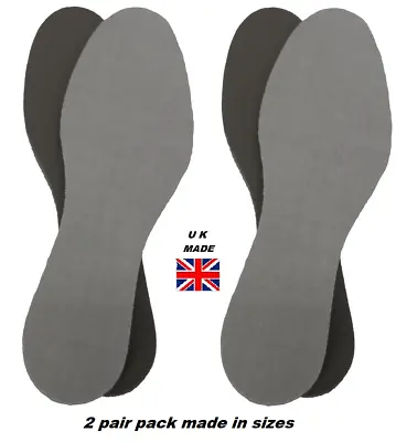 2 Pair Pack Of Extra Thick Comfort Ready Cut To Size Shoe Insoles Sizes 3 To 17s • £4.49