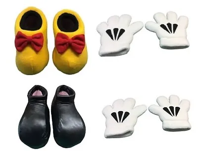 Mickey Minnie Mascot Character Shoes Gloves Black Yellow Pink Padded Mouse Feet • £52.99