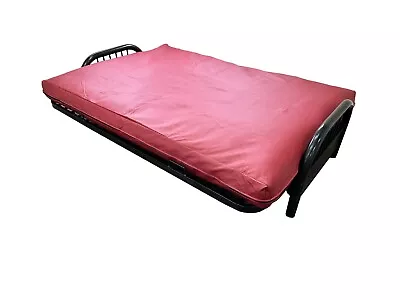 Full Red Leather Vinyl Futon Cover Mattress Slipcovers Bed Encasement • $78