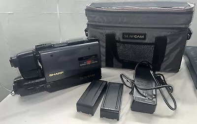 Vintage Sharp HQ VHS VL-L62U Camcorder W/ OEM Bag & Accessories Untested RE DESC • $13.50