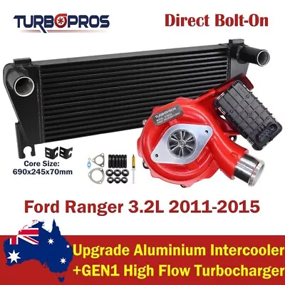 GEN1 High Flow Turbo Charger + 70mm Intercooler For Ford Ranger 3.2L 2011-2015 • $1093.78