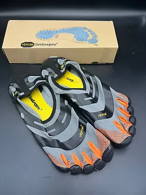 Men's Vibram FiveFingers EL-X Shoes Size 45 Grey/Black/Orange • $49.99