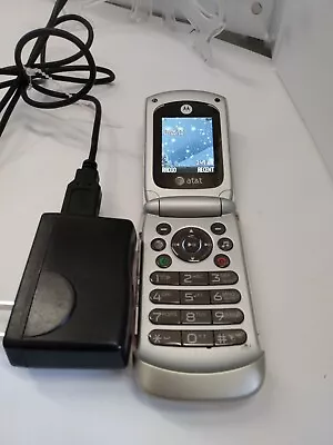 Vintage AT&T Motorola Flip Phone With Charger For Collectors  • $11.99