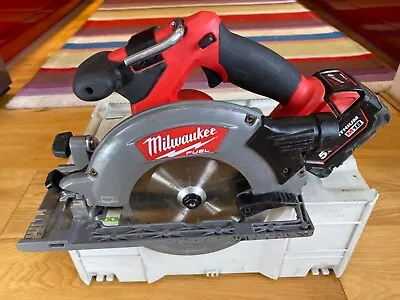 Milwaukee M18 CCS55 18V Cordless Fuel Brushless 165mm Circular Saw+5.0Ah Battery • £170