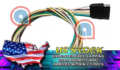 4-Way Flat 4 Pin 4 Feet 48  Trailer Light Wiring Harness Female Plug Connector • $7.50