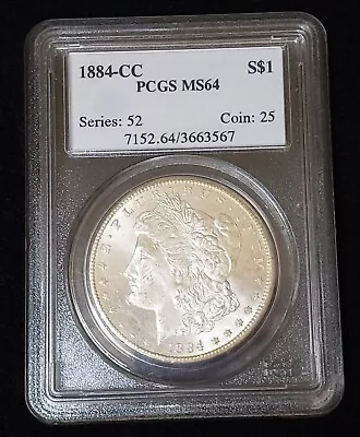 1884-CC Morgan Silver Dollar PCGS MS64 Brilliant And Flashy • $399.95