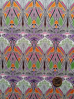 IANTHE ORGANIC ORANGE Liberty Of London Tana Lawn Cotton Approx 45 X 30 Cm • £8.30