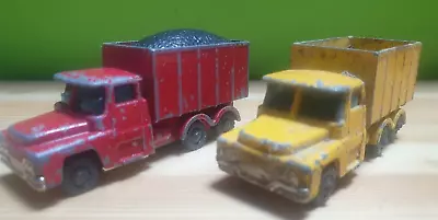 2 X Vintage Husky Guy Warrior Coal Truck & Yellow Sand Truck Model Railway • £7.99