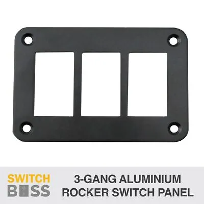 3 Gang Aluminium Alloy Rocker Toggle Gang Switch Panel 12v 24v Boat Marine 4x4 • $14.50