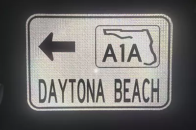 DAYTONA BEACH Florida Highway A1A Route Road Sign 18 X12  Orlando Ocala • $49