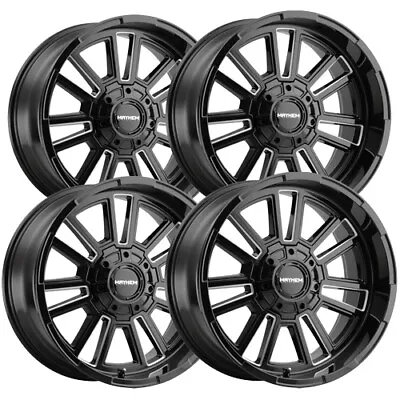 (4) Mayhem 8115 Apollo 20x9 6x135/6x5.5  +0mm Black/Milled Wheels Rims 20  Inch • $1195.96