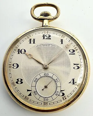 Vacheron Constantin Art Deco Rare 18K Gold Gents Pocket Watch Original Box • $3672.90