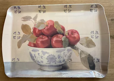 Vintage Large Melamine Melmac Serving Tray Wih Beautiful Apple Bowl Kitchen Art • $39.95