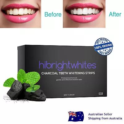 $19.95 • Buy Hibrightwhites Advanced Natural Formula Charcoal/Coconut Teeth Whitening Strips