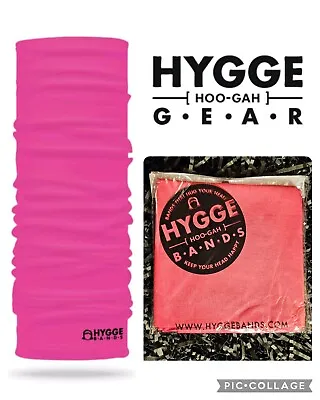 🌈HYGGE Band HeadBand Head Scarf Bandana Snood Bright Pink CANDY FLOSS NEW Gym  • £9.75