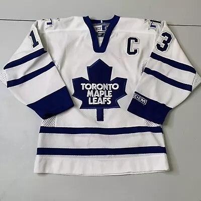 Boy Toronto Maple Leafs Mats Sundin Hockey Jersey S/M Authentic CCM White • $60.22