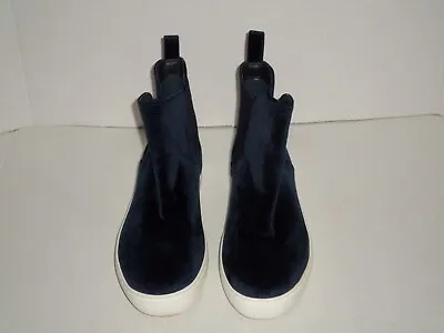 Monki Women's Blue Velvet Pull On Boots Size 6 Cute • $19.99