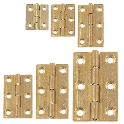 2x SOLID BRASS Door Butt Hinge 1 /1.5 /2 /2.5 /3 /4  Small-Large Strong Quality • £5.25