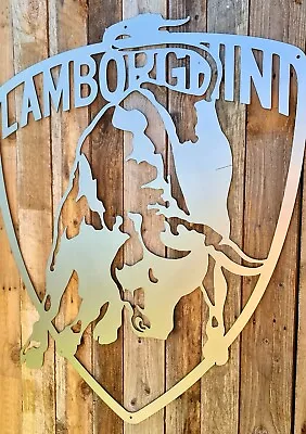 LAMBORGHINI BULL Metal Sign -UK Made -Garage Sign- CAR- Man Cave 40CM • £45