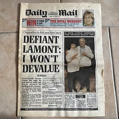 Daily Mail Newspaper December 31 1991 • £0.99