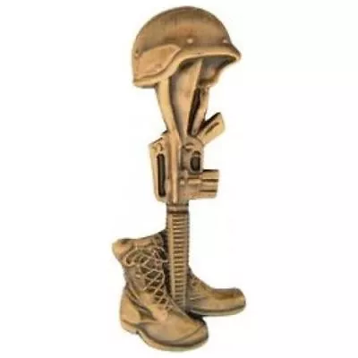 Army Navy Marines Fallen Hero Bronze Lapel Hat Pin  Lest We Forget • $19.99