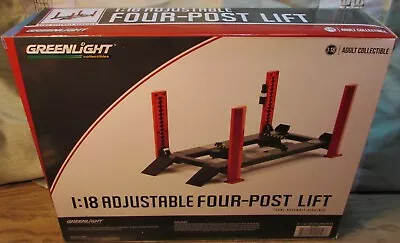 2021 Greenlight Collectibles 1/18 Die Cast Adjustable 4-post Lift Mint In Box • $49