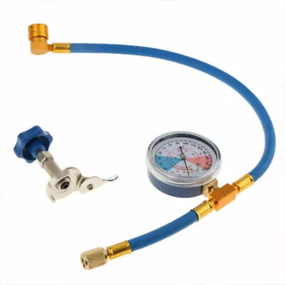 Car Auto Air Conditioning Refrigerant AC R134A Recharge Hose Gauge Kit Universal • $24.95