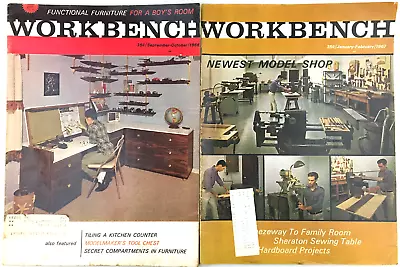 WorkBench Magazine 1966-1967 Woodworking Craft Shop Good Condition VTG Lot Of 2 • $14.99