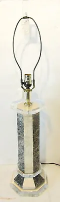 Vintage Maitland-Smith Octagon Lucite And Marbled Look Table Lamp  • $261.75