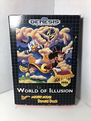 World Of Illusion Starring Mickey Mouse & Donald Duck Sega Genesis CIB • $30